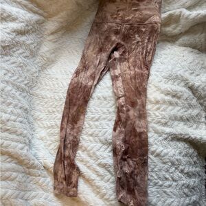 Lululemon Athletica Brown Tie-Dye Leggings
